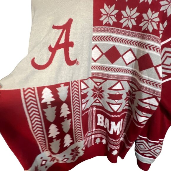 Alabama Crimson Tide Red & White Ugly Christmas Sweater 2XL Knitted Long Sleeve - Picture 2 of 5